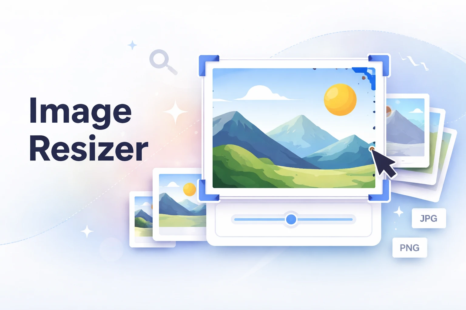 Professional image editing and resizing tool interface