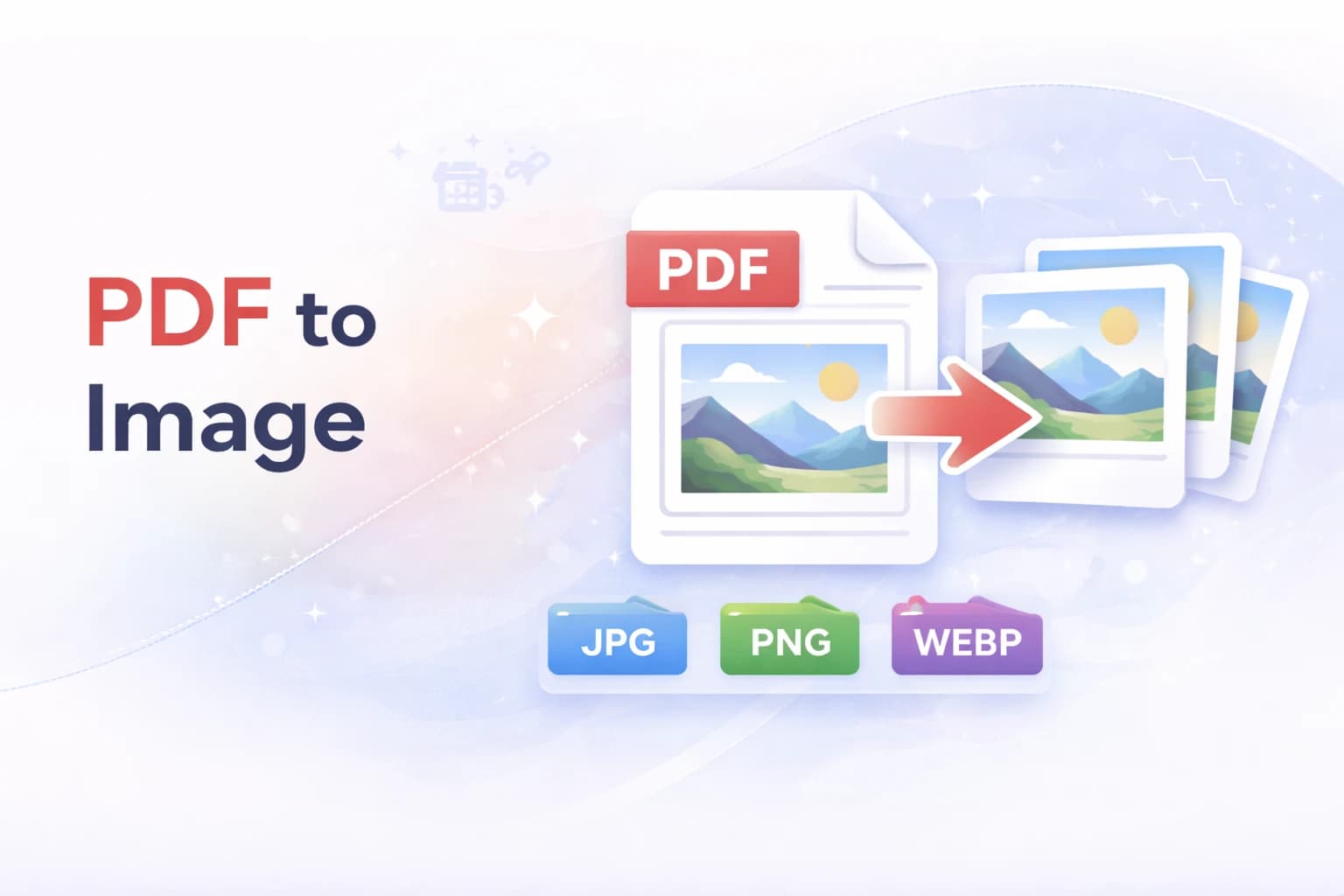 PDF to image conversion tool illustration